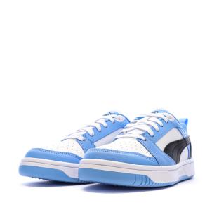 Baskets Turquoise/Blanc Garçon Rebound Low vue 0