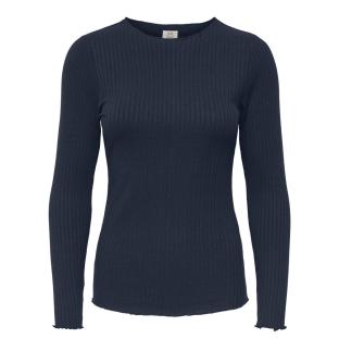 T-Shirt Manches Longues Marine Femme JDY Fransiska vue 0