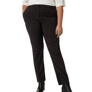 Pantalon Noir à rayures femme Only Carmakoma Carkiya pas cher