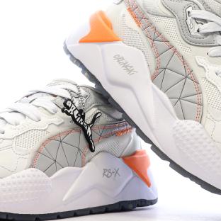 Zapatillas blancas/naranjas para hombre Puma Rs-x Up X Ro ver 0