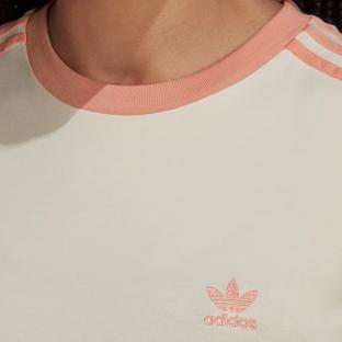 T-shirt écu/corail Femme Adidas Trefoil vue 3