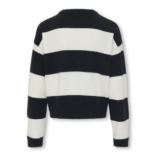 Pull à Rayures Noir/Blanc Fille Kids ONLY Kogtala Stripe vue 2