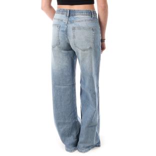 Jean Large Bleu Femme Monday Premium Denim vue 2