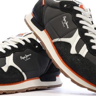 Baskets Noir/Rouge Homme Pepe jeans Brit Fly vue 0