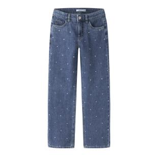 Jean Droit Bleu Fille Name it Rhine vue 0