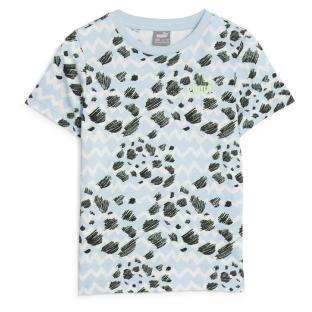 T-shirt Bleu Garçon Puma Mix pas cher