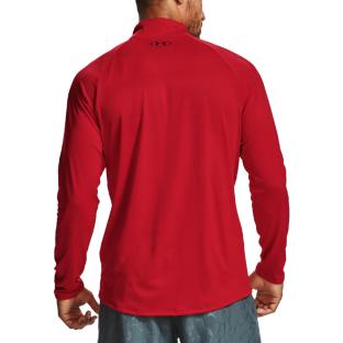 Sweat 1/2 zip Rouge Homme Under Armour Tech 2.0 vue 2