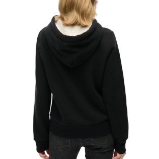 Sweat Noir Femme Superdry Luxe vue 2
