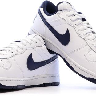 Baskets Blanches/Marines Homme Nike Big Nike Low vue 6