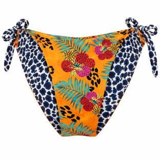 Bas de maillot de bain Réversible Orange/Noir Femme Grain de Sable Léopard vue 0