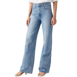 Jean Bleu Clair Femme Levi's Ribcage Wide Leg A60810 pas cher