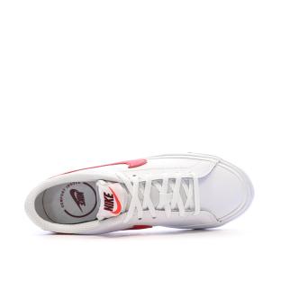 Baskets Blanc/Rouge Femme Nike Court Legacy vue 4