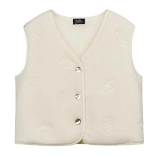 Gilet Blanc Femme Teddy Smith Eyes vue 0