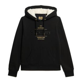 Sweat Noir/Jaune Femme Superdry Luxe pas cher