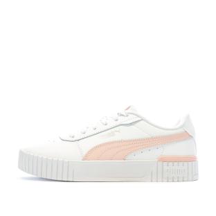 Baskets Blanches/Rose Femme Puma Carina 2.0 vue 0