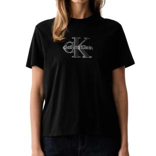 T-Shirt Noir Femme Calvin Klein Jeans Classic Seasonal vue 0