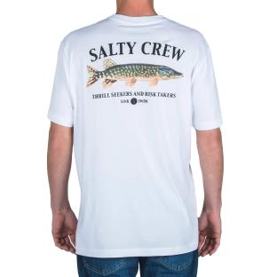 T-shirt Blanc Homme Salty Crew Euro Pike vue 2