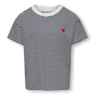 T-Shirt Noir/Blanc Fille Kids ONLY Kogpisa vue 0