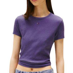 T-shirt Violet Femme Tommy Hilfiger Slim vue 0