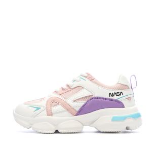 Baskets Blanc/Rose Femme/Fille Nasa Jabalem vue 0