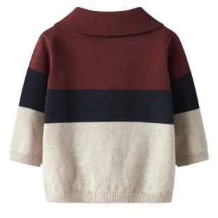 Pull Beige/Marine/Bordeaux Garçon Name it Knit vue 2