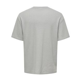 T-shirt Gris Homme Only & Sons Waffle vue 2