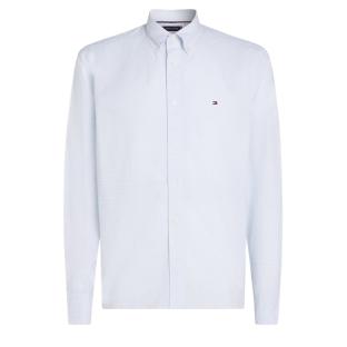Chemise Blanche/Bleu Clair Homme Tommy Hilfiger Flex pas cher