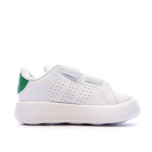 Baskets Blanches/Verte Garçon/Fille bébé Adidas Advantage vue 2