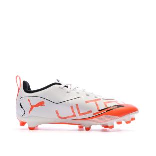Chaussures de Foot Blanc/Orange Junior Puma Ultra 5 Play FG/AG vue 0