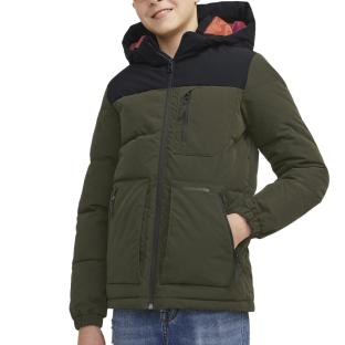 Doudoune Kaki Garçon Jack & Jones Jeotto Puffer pas cher