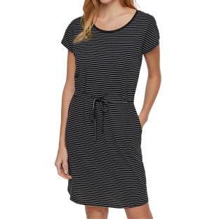 Schwarzes Kleid mit Streifen Frau Vero Moda Mapril Ansicht 0