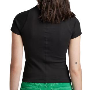 T-shirt Noir Femme G-Star Raw D22767 vue 2