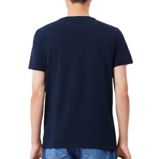 T-shirt Marine Homme Lacoste TH6710001 vue 0