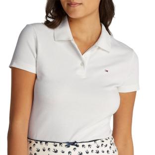 Polo Blanc Femme Tommy Hilfiger Tjw Slim Essential vue 0