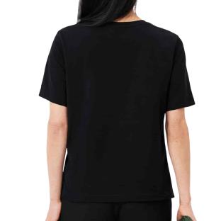 T-Shirt Noir Femme Lacoste Relaxed vue 0