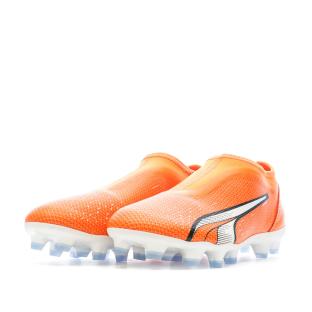 Chaussures de Football Orange Garçon Puma Ultra Match vue 6