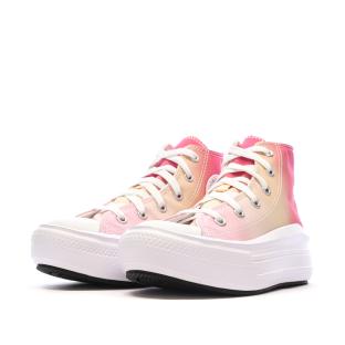 Baskets Roses Fille Converse All Star Move Platform vue 6
