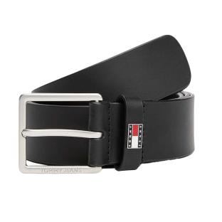 Ceinture Noire Homme Tommy Hilfiger Flag Leather 4.0 pas cher