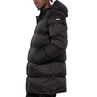 Doudoune longue noire à capuche Noir Homme Schott MICKS vue 2