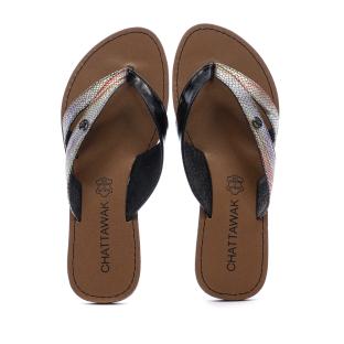 Tongs Noires Femme Chattawak Summer vue 0