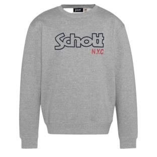 Sweat Gris Homme Schott Stanley pas cher