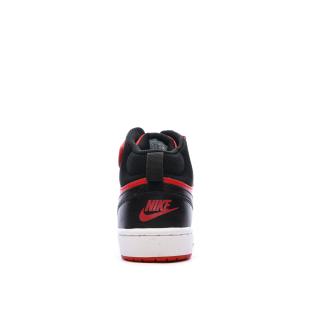 Baskets Noir/Rouge Mixte Nike Court Borough Mid 2 vue 0