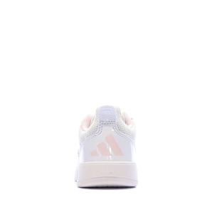 Baskets Blanc/Rose Enfant Adidas Tensaur vue 0