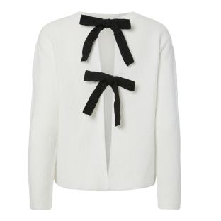 Pull Blanc/Noir Femme Pieces Silly vue 0