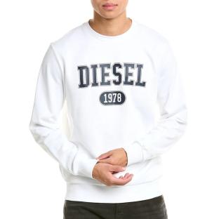 Sweat Blanc Homme Diesel Felpa pas cher