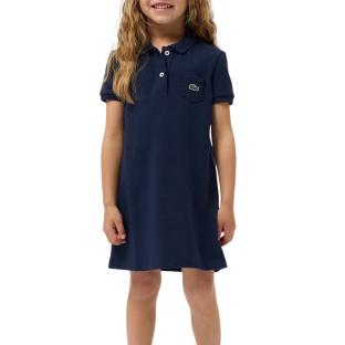 Robe Marine Fille Lacoste Girls Cotton Polo vue 0