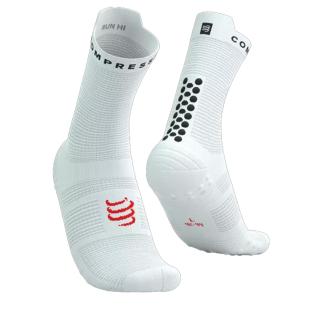 x1 Paires Chaussettes Blanc/Noir/Rouge Mixte Compressport Pro Racing Socks V4.0 pas cher