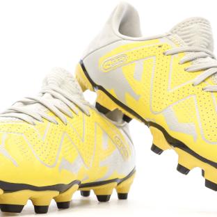 Chaussures de Foot Jaune/Gris Garçon Puma Future Play FG/AG vue 7