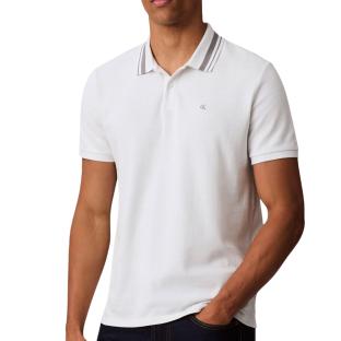 Polo Blanc Homme Calvin Klein Jeans Pique pas cher