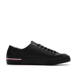 Baskets Noires Cuir Homme Tommy Hilfiger Core Corporate Vulc vue 2